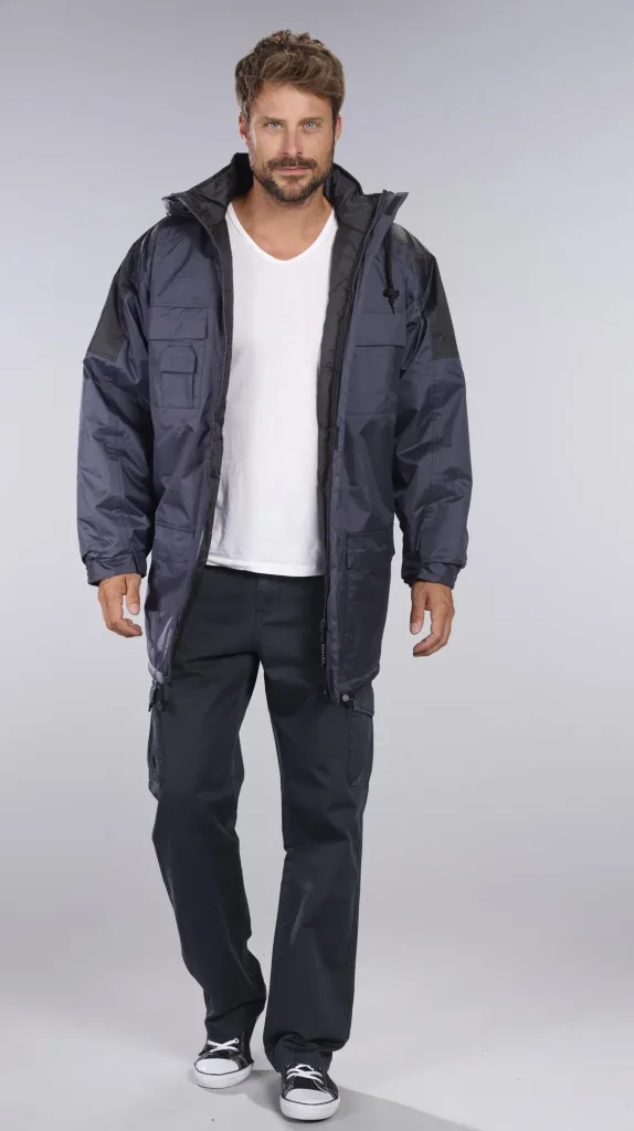 Cargohose aus Baumwolltwill, Farbe blau/grau, Gr.60