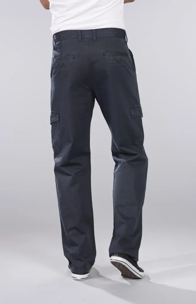 Cargohose aus Baumwolltwill, Farbe blau/grau, Gr.60