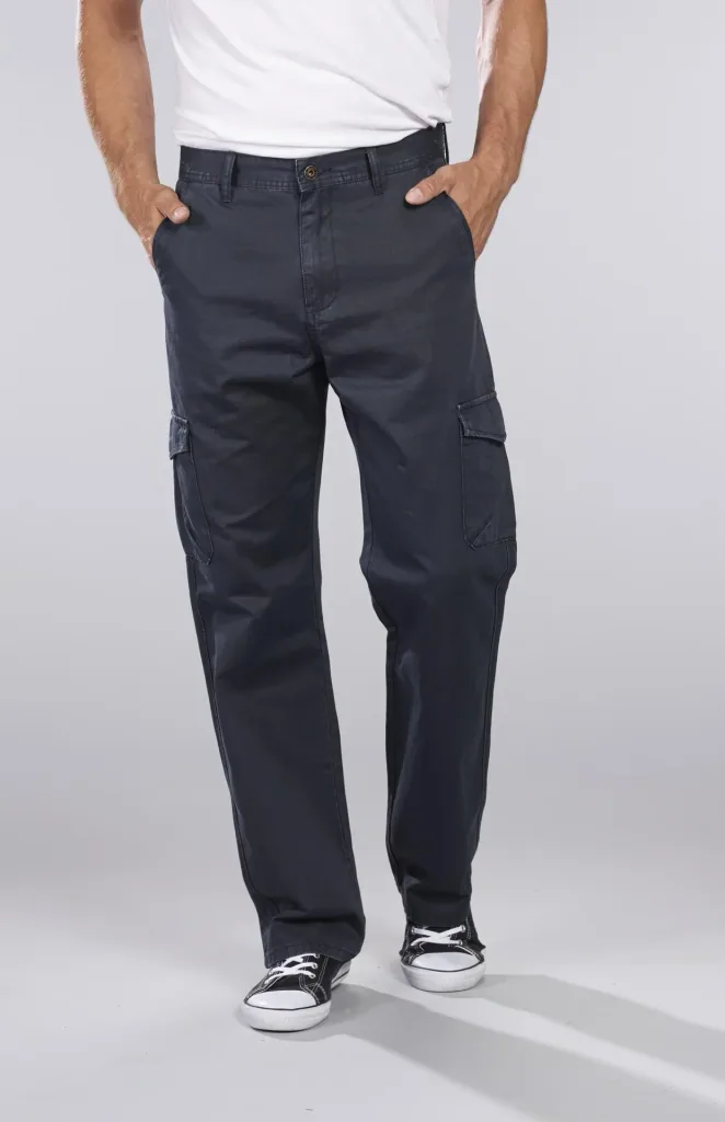 Cargohose aus Baumwolltwill, Farbe blau/grau, Gr.60