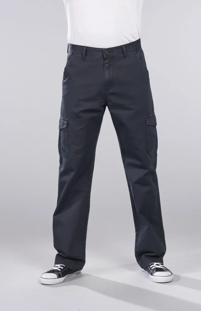 Cargohose aus Baumwolltwill, Farbe blau/grau, Gr.60