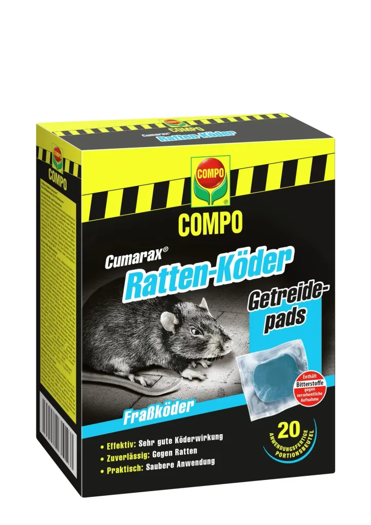 Ratten-Köder Cumarax, anwendungsfertige Beutel, 20 x 10 g