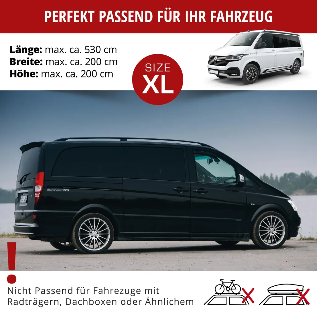 Bus Hagelschutzplane Perma Protect, Transporter-Hagelschutzgarage Größe XL