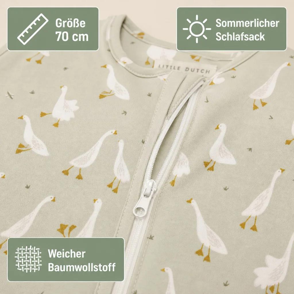 Little Dutch Sommer Schlafsack "Little Goose", Größe: 70 cm