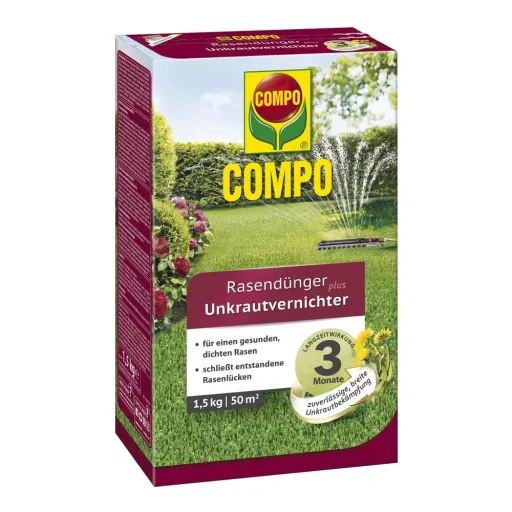 Rasendünger mit Unkrautvernichter, 1,5 kg für 50 m²