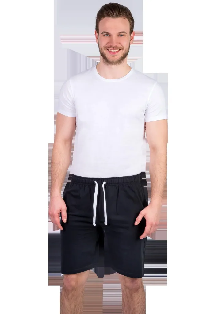 Shorts aus Baumwolljersey, Farbe schwarz, Gr.L