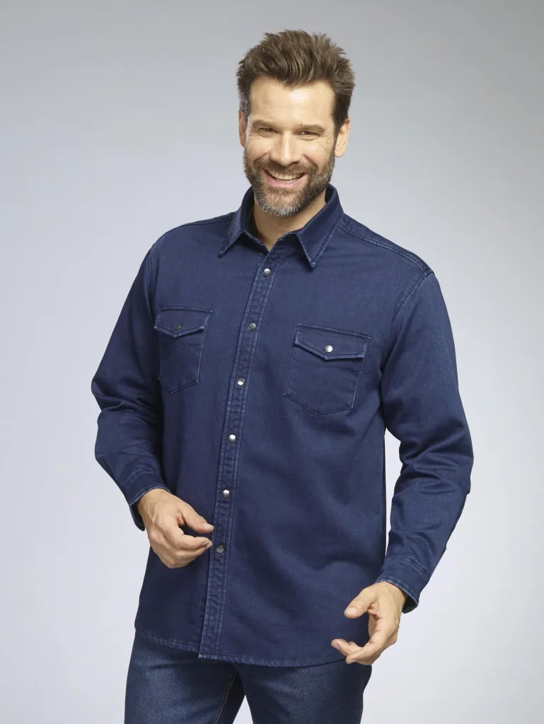 Jeanshemd, Farbe jeansblau, Gr.2XL