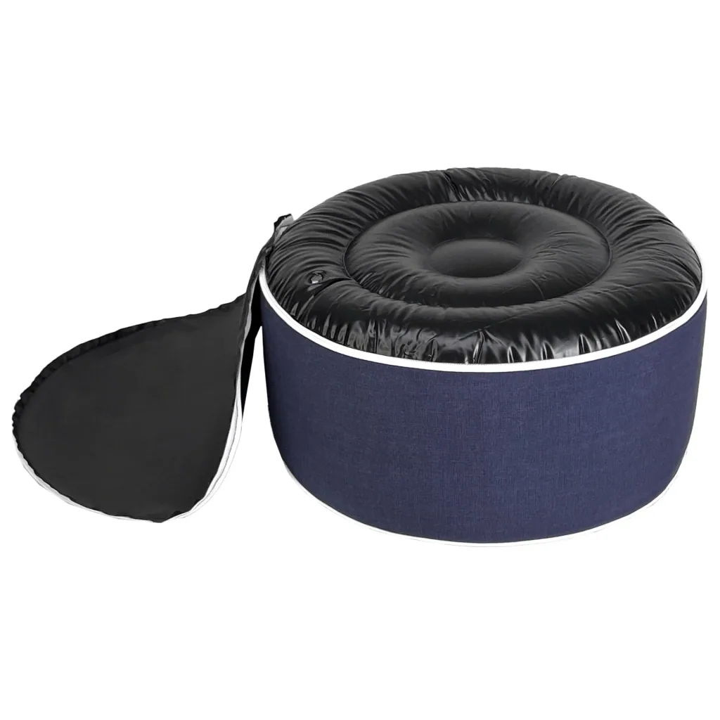 Aufblasbarer Lounge-Sitzhocker in Blau