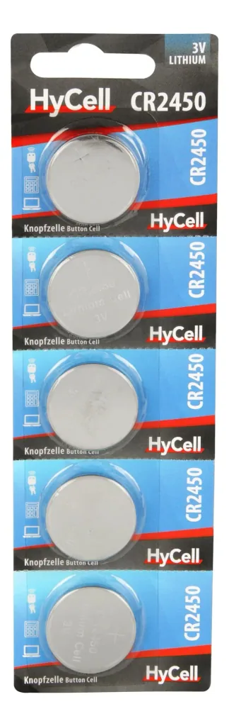 Lithium Knopfzellen CR2450 - 5 Stück