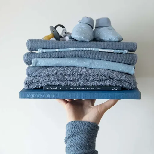 Little Dutch Bettlaken Babybett uni blau "Pure Blue", Größe: 60 x 120 cm