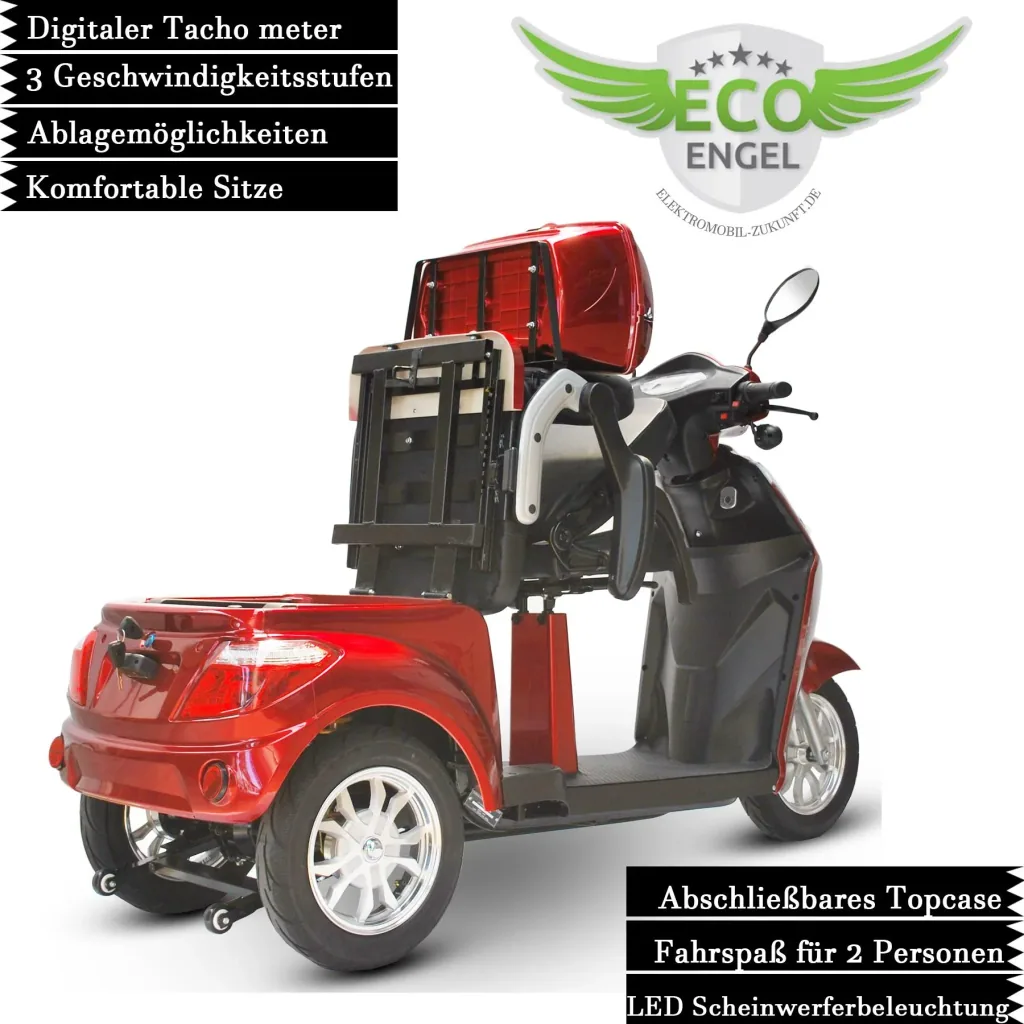 Elektromobil 503 Rot 2 Sitzer, 25 km/h mit 30 Ah Lithium Akku