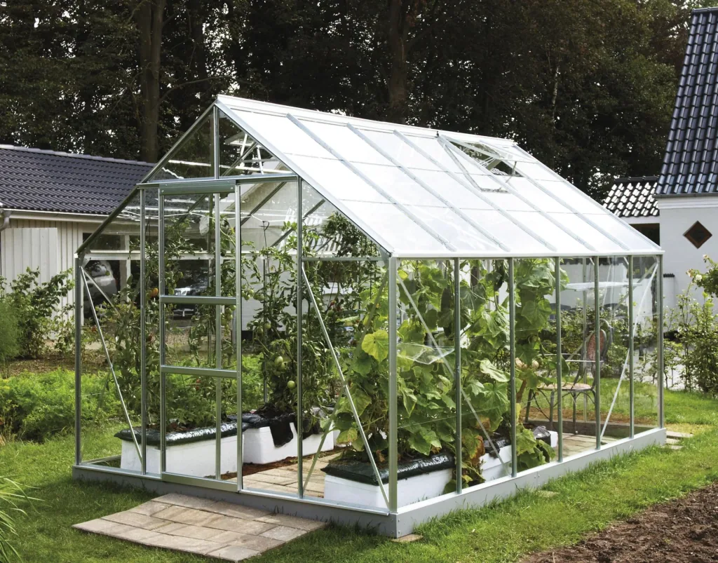 Gewächshaus Merkur 9900 ESG 3 mm, Farbe alu