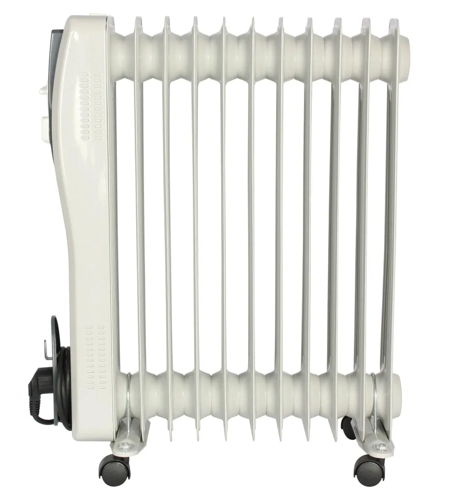Mobiler Ölradiator, weiß, 11 Rippen