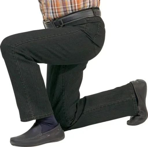 5 Pocket Stretch Jeans, Farbe schwarz, Gr. 50
