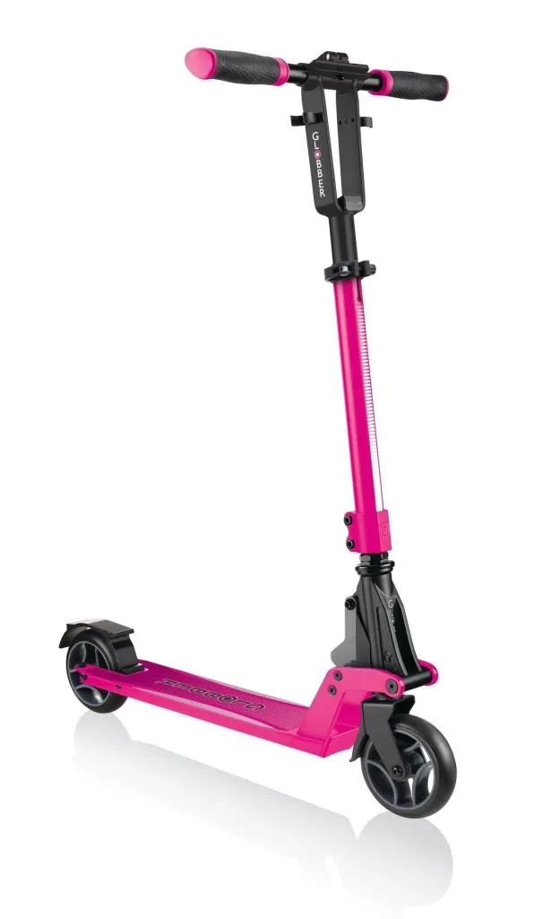 ONE K 125 Tretroller, 125 mm extra breit, ABEC 7, höhenverstellbar, Klappmechanismus, neon pink