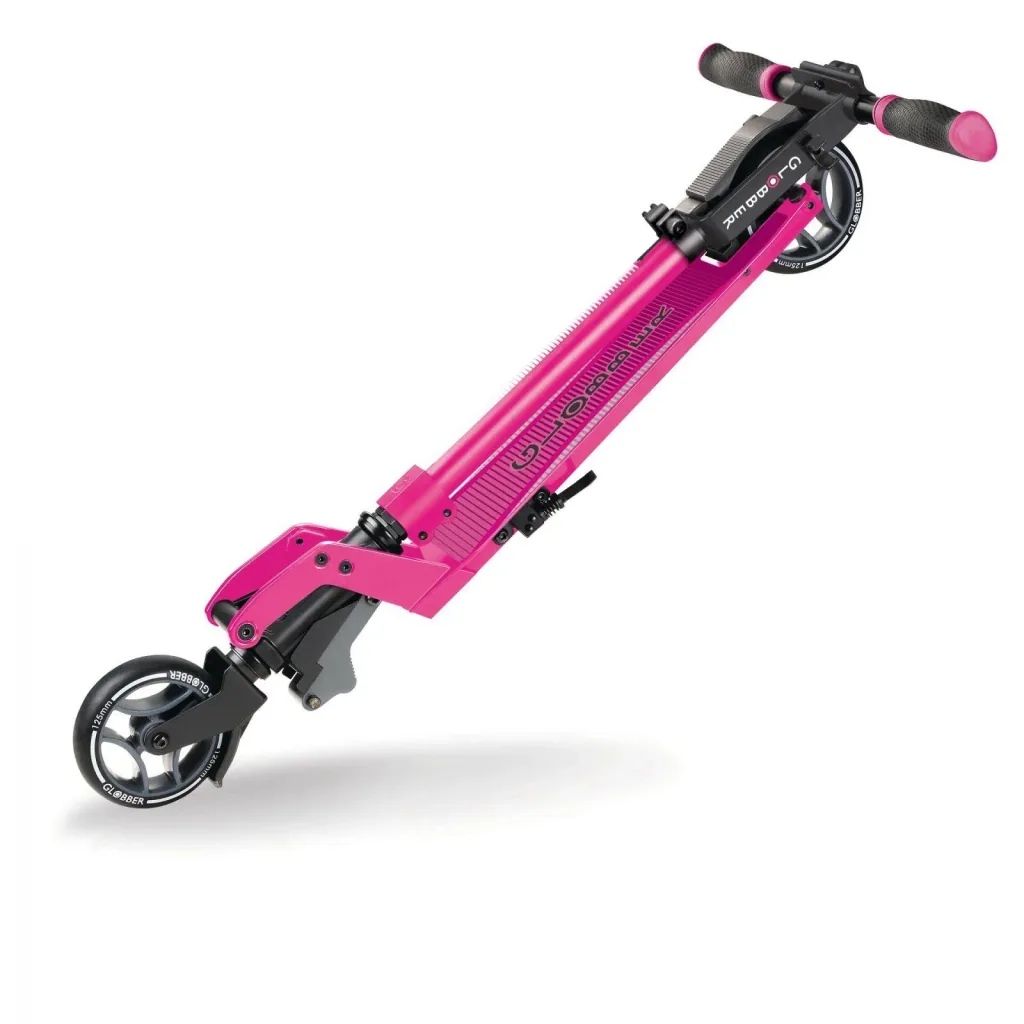 ONE K 125 Tretroller, 125 mm extra breit, ABEC 7, höhenverstellbar, Klappmechanismus, neon pink