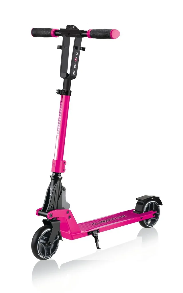 ONE K 125 Tretroller, 125 mm extra breit, ABEC 7, höhenverstellbar, Klappmechanismus, neon pink