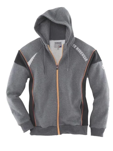 Sweatjacke, Farbe grau/schwarz, Gr.2XL