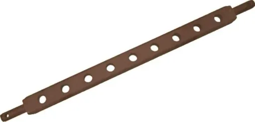 Ackerschiene Kat 2, 7 Löcher, 975 mm, Ø 32 mm, 44 x 89 mm