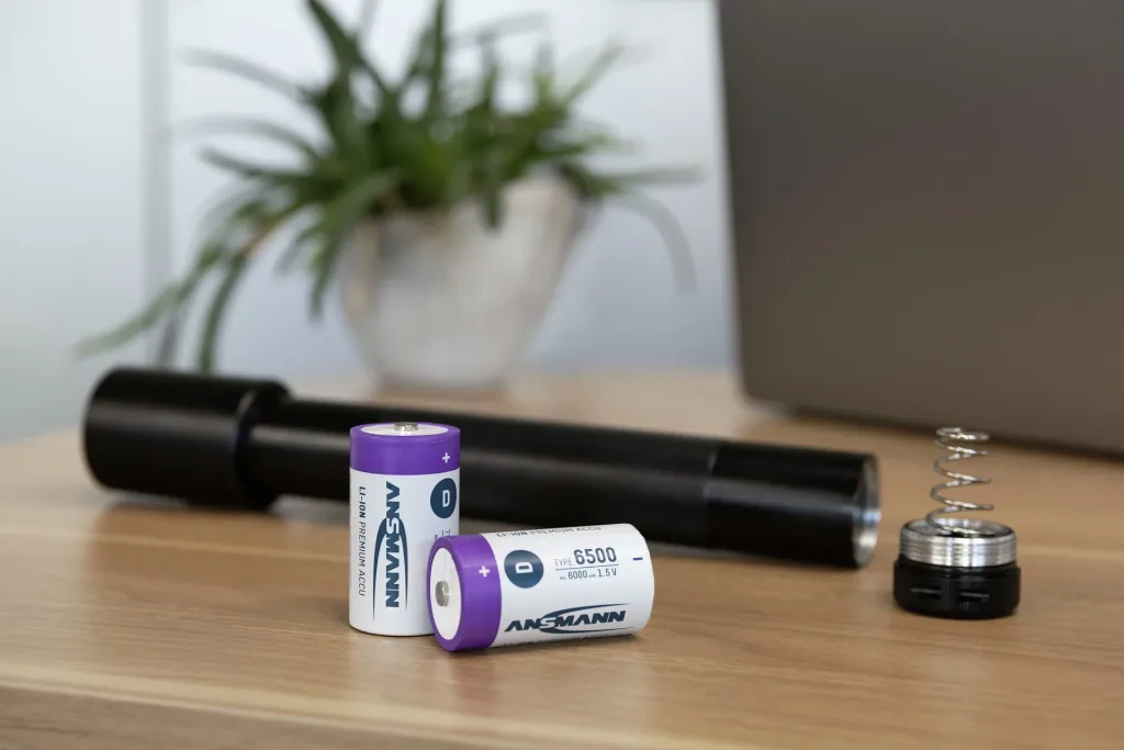 Lithium Ionen Mono (D) Akkus USB-C - 2 Stück, Sicherheitsabschaltung