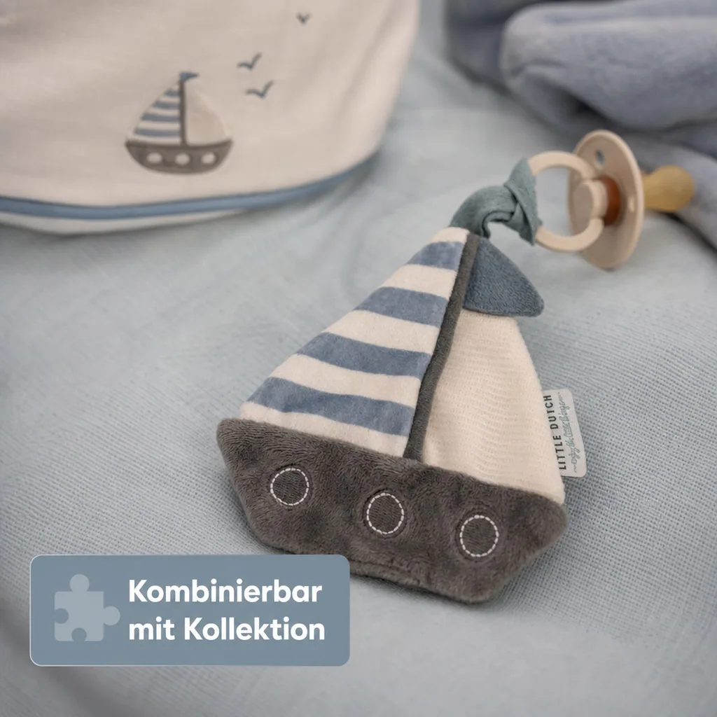Little Dutch Schnullertuch Segelboot "Sailors Bay"