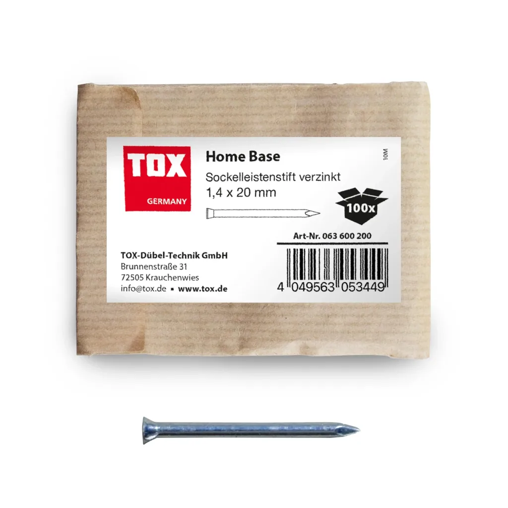 Sockelleistenstifte Home Base 1,4 x 20 mm verzinkt, 100 Stück