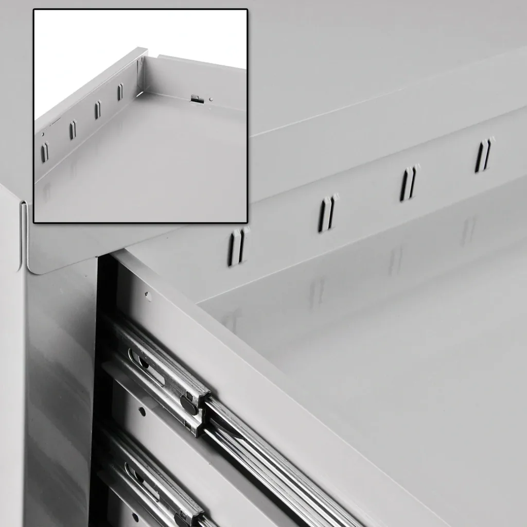 Schubladenschrank / Werkzeugschrank mammut, 9 Schubladen, RAL 7035