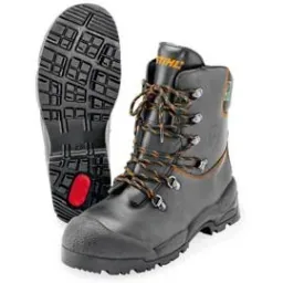 Function Motorsägen-Lederstiefel Größe 41