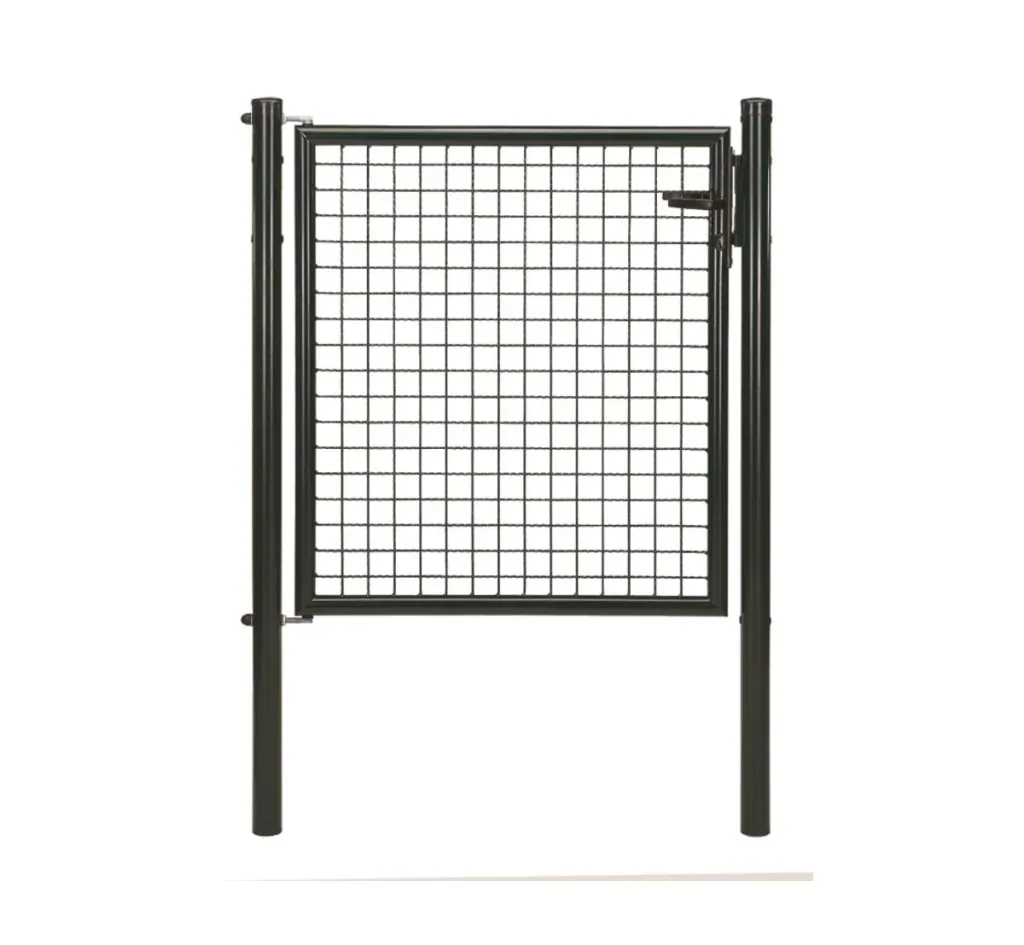 Wellengitter-Einzeltor mit Zubehör, anthrazit-metallic, Breite 100 cm, Höhe 100 cm