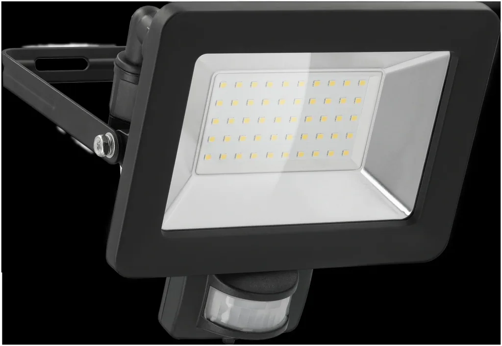 LED Außenstrahler mit Bewegungsmelder schwarz, 50W - 4250lm