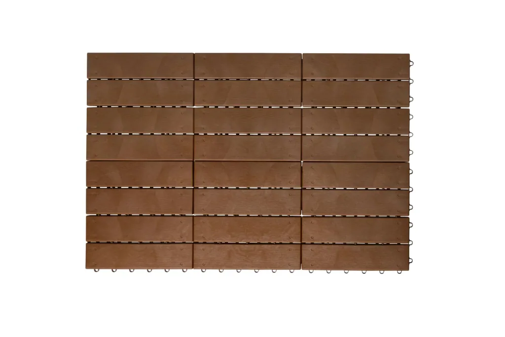 Gartenplatten, Holzdielen-Optik, 30 x 30 cm, 6er-Set