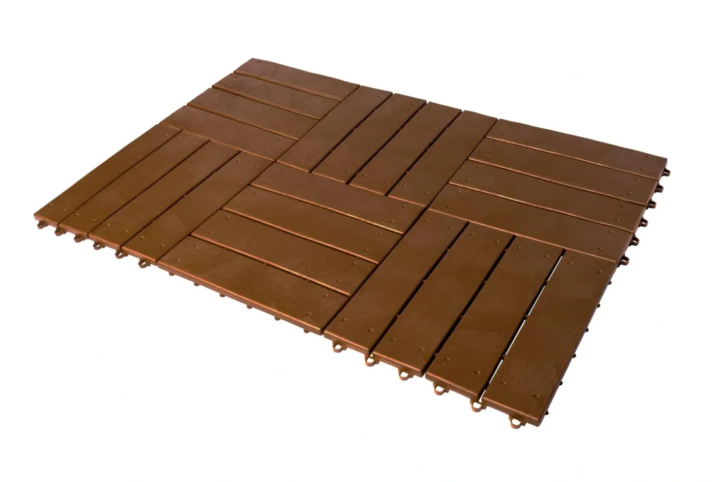 Gartenplatten, Holzdielen-Optik, 30 x 30 cm, 6er-Set