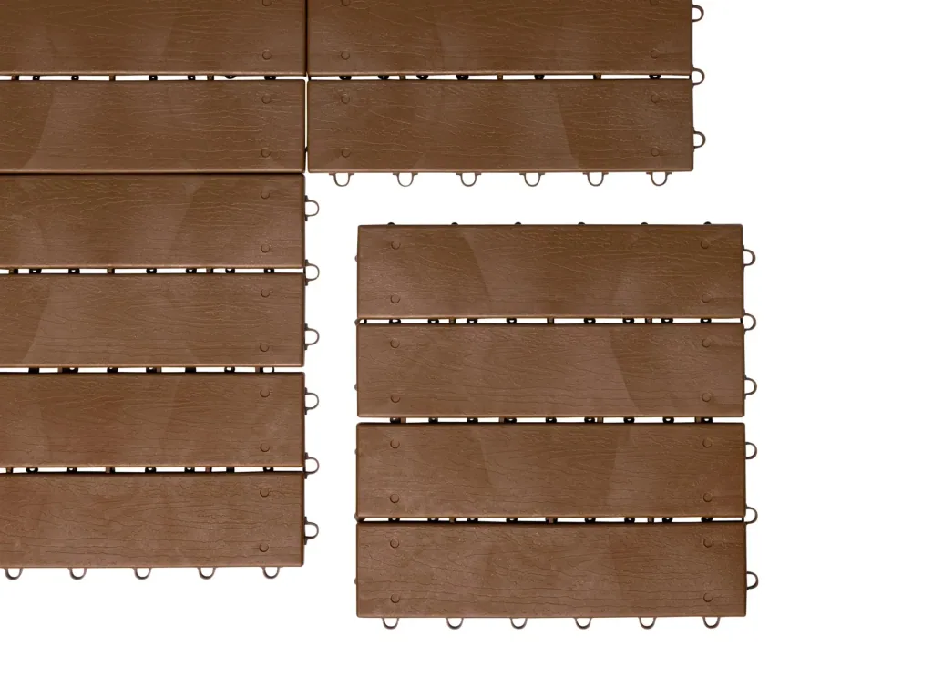 Gartenplatten, Holzdielen-Optik, 30 x 30 cm, 6er-Set
