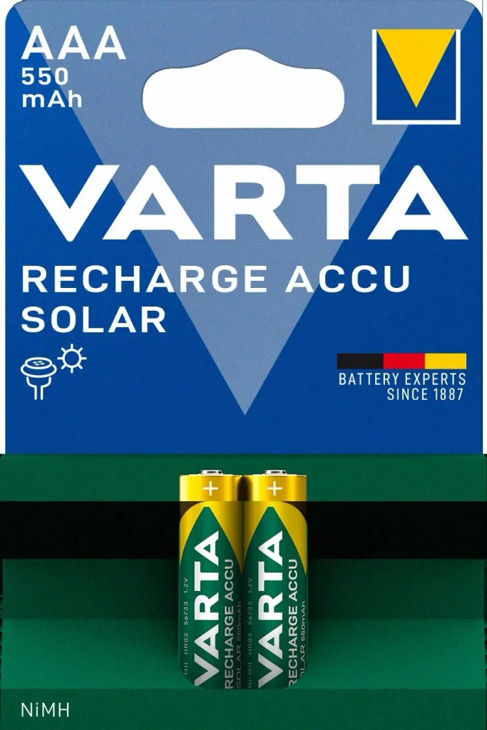 RECHARGE ACCU Solar Micro (AAA) Akku mit 550mAh - 2 Stück