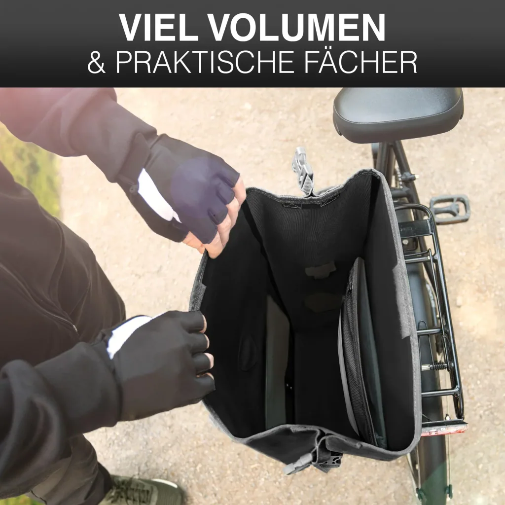ValkOcean Gepäckträgertasche, Schwarz