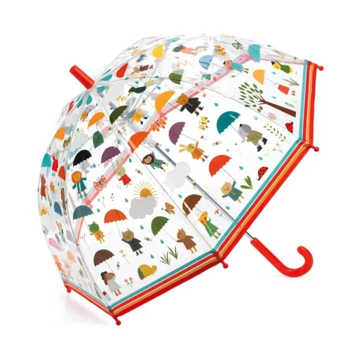 Djeco Kinder Regenschirm Tiere mit Schirm