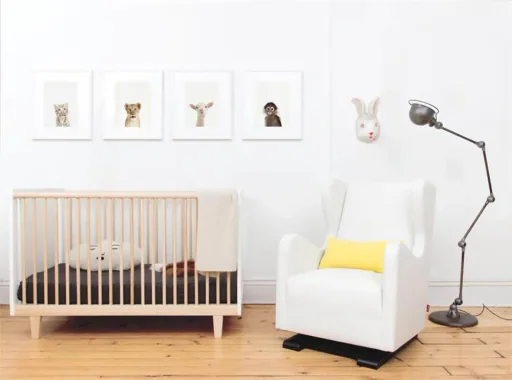Oeuf Babybett Rhea Birke weiss 70 x 140