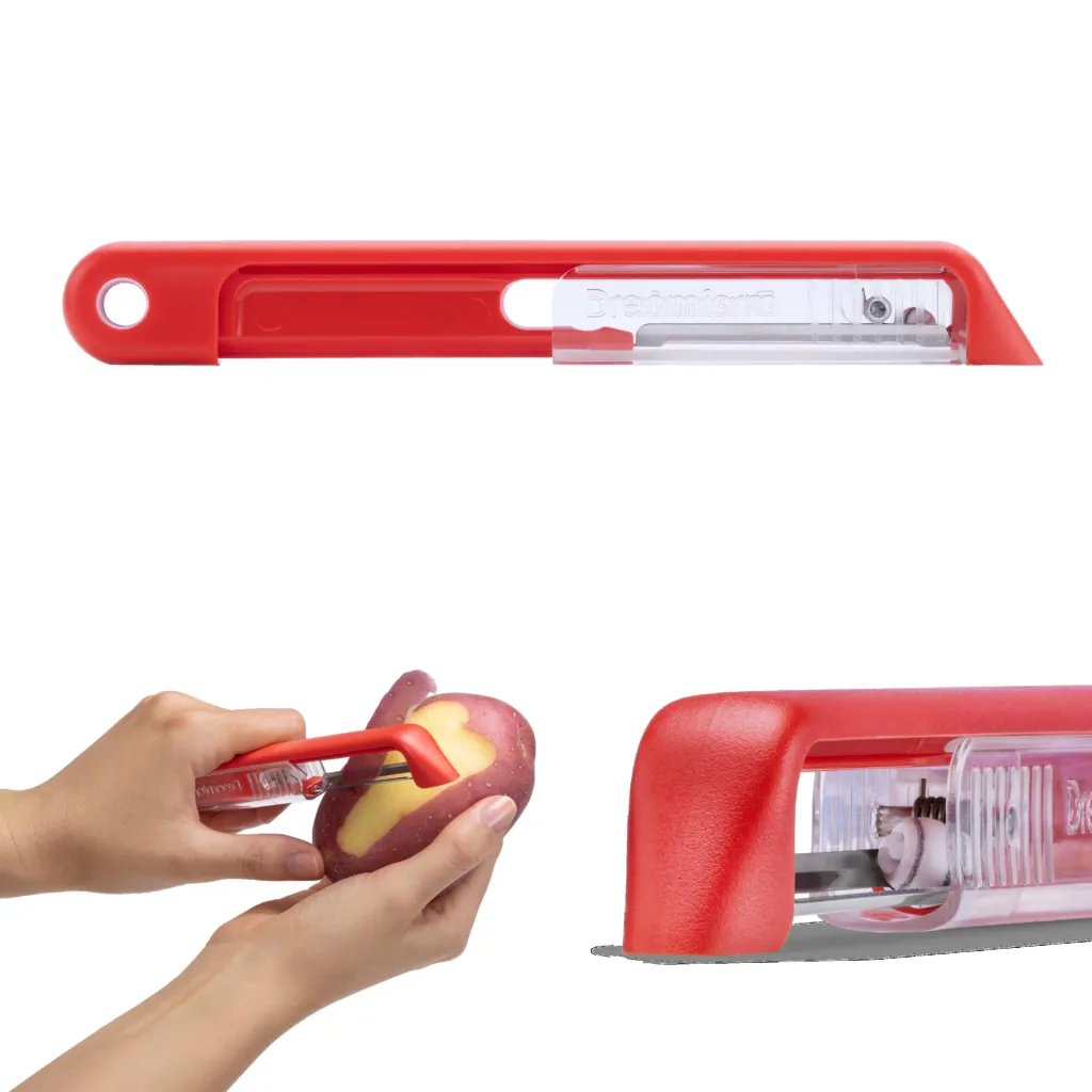 Sparschäler Sharple mit Selbstschärfsystem, rot