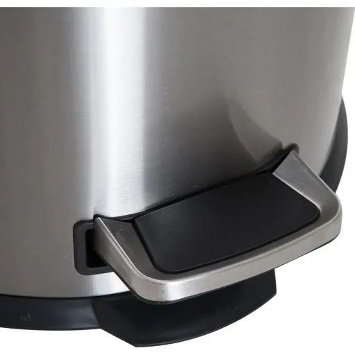 Treteimer mit Inneneimer Pedal-Mülleimer Klappdeckel Abfallsammler Edelstahl Silber 30L
