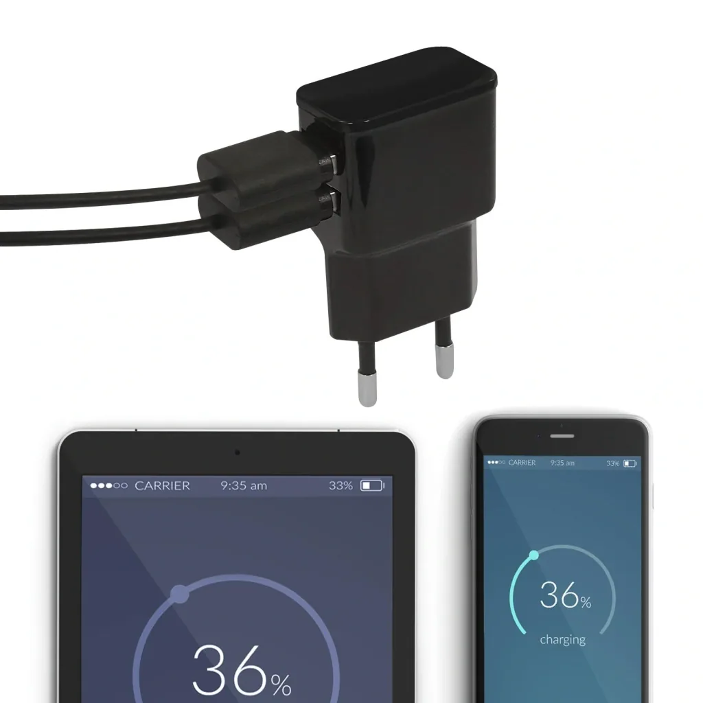 USB Ladeadapter mit 2 USB Ports