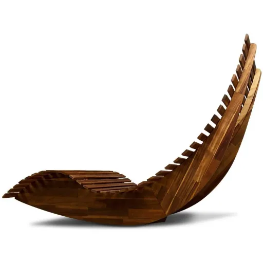 Ergonomischer Schaukelstuhl Akazienholz FSC-zertifiziert