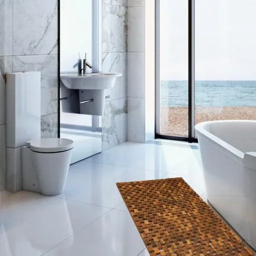 Badematte - Duschvorleger Bali | 80 x 50cm | Akazienholz | FSC-Label