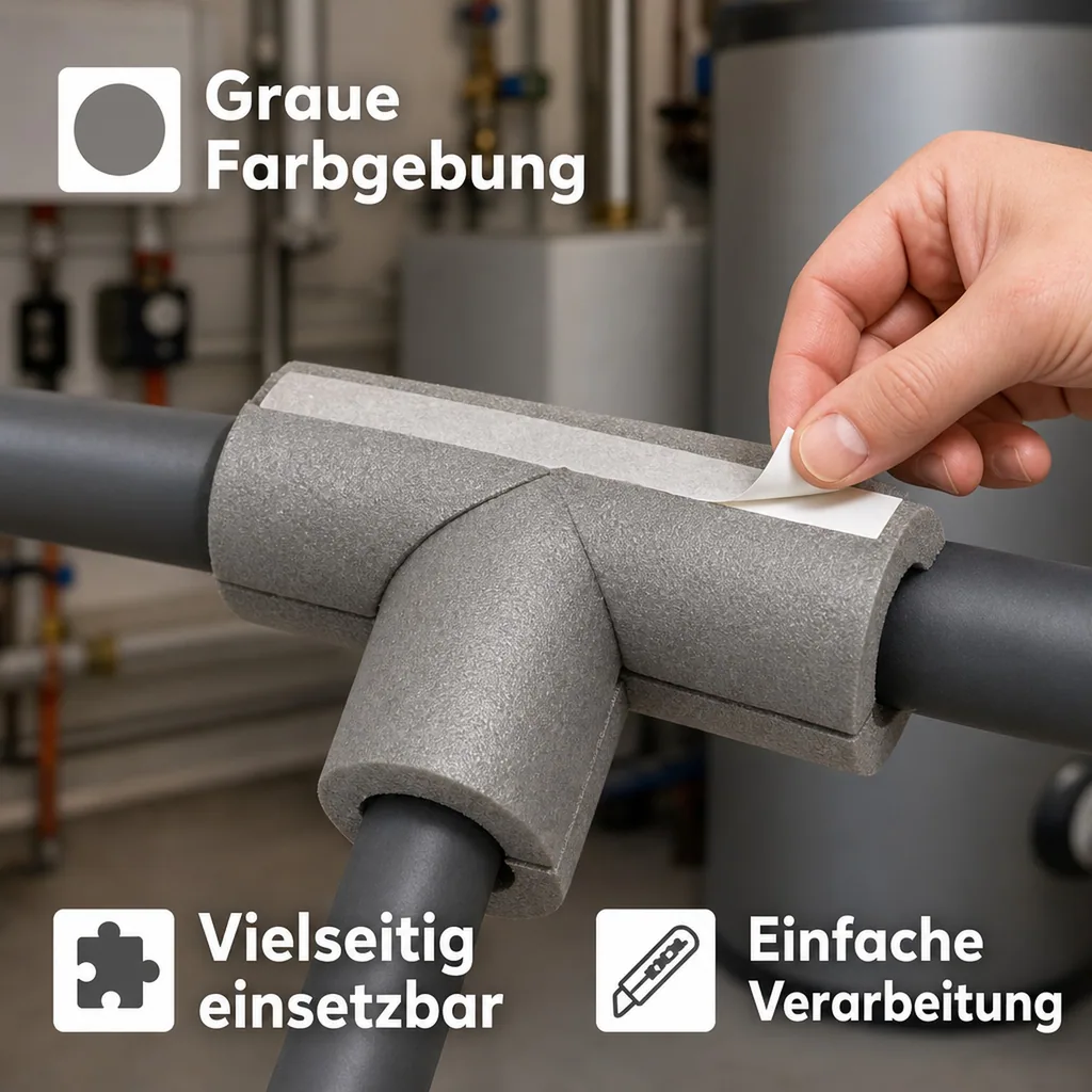 Selbstklebendes Rohr-Isolierungs-T-Stück, 18mm x 13mm