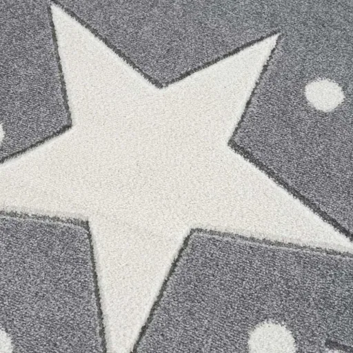 Livone Teppich Estrella Stern & Konfetti grau, Teppichgrösse: 120 x 180 cm