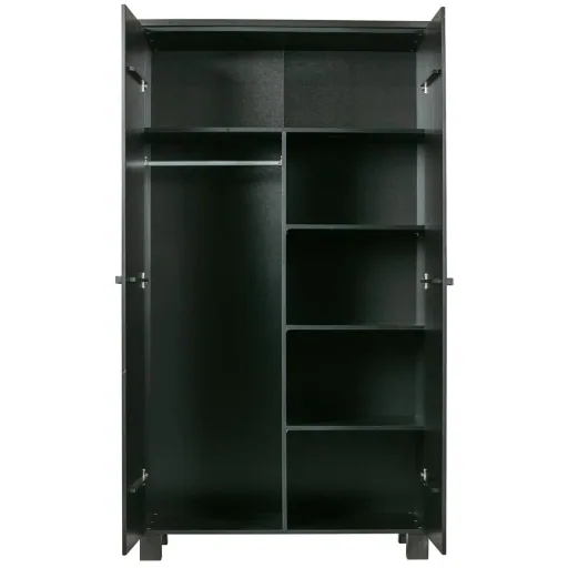 WOOOD 2 türiger Schrank Dennis schwarz