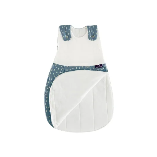 Träumeland Liebmich Baby Schlafsack, Schlummersack, Innenschlafsack 3tlg. Set - Tropfen Ozeanblau, Grösse: 80/86