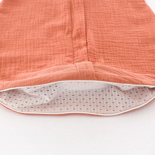 Träumeland Liebmich Sommerschlafsack baby, Schlummersack - Baumwollmusselin aprikose, Grösse: 60