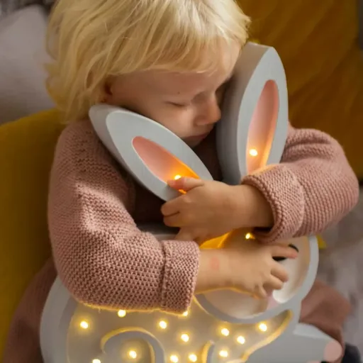 little lights Led Deko Kinderlampe Hase weiss