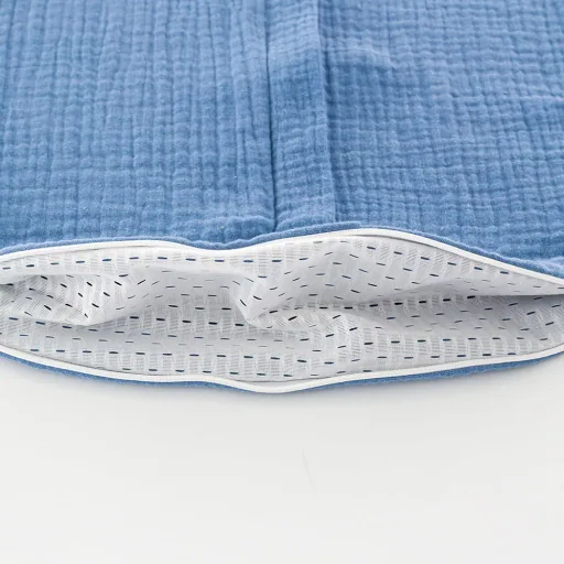 Träumeland Liebmich Sommerschlafsack baby, Schlummersack - Baumwollmusselin hellblau, Grösse: 60