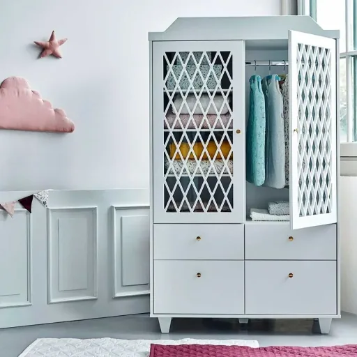 Cam Cam Harlequin Kleiderschrank 2-türig weiss