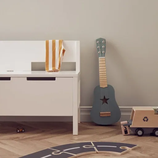 Kids Concept Kinderbank Aufbewahrung Holz weiß